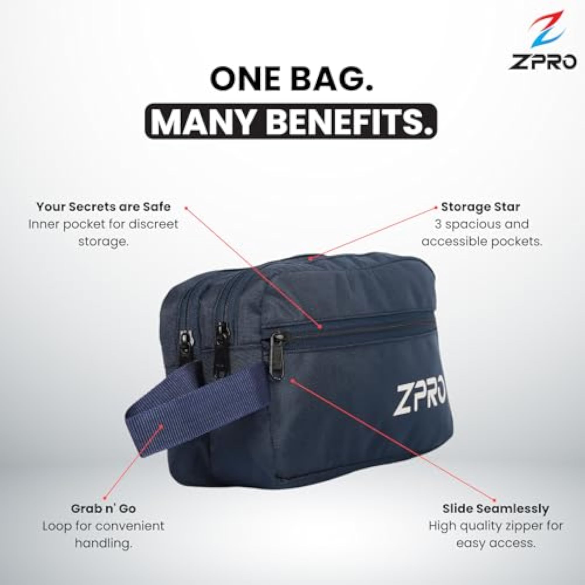 Travel Toiletry Bag for Men & Women, Large Capacity Organizer